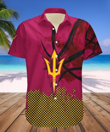 Arizona State Sun Devils Hawaii Shirt Basketball Net Grunge Pattern – Ncaa