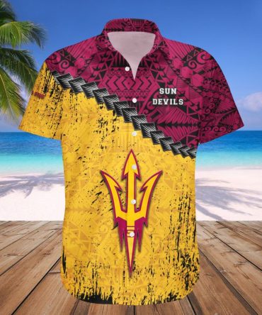 Arizona State Sun Devils Hawaii Shirt Grunge Polynesian Tattoo – Ncaa