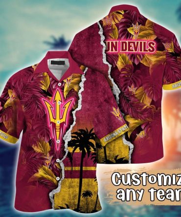 Arizona State Sun Devils Ncaa Hawaiian Shirt Custom Hot Sands Aloha Shirt