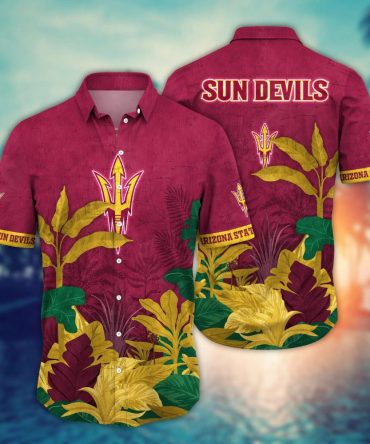 Arizona State Sun Devils Ncaa Hawaiian Shirt Leisure Aloha Shirt