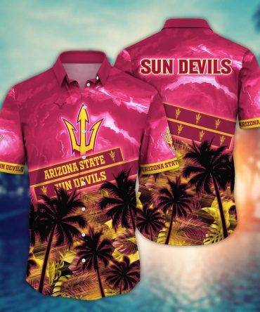 Arizona State Sun Devils Ncaa Hawaiian Shirt Sundrenched Aloha Shirt