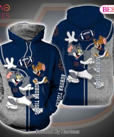 Auburn Tigers Ft. Tom And Jerry 3D Hoodie Auburn Tigers Gift Ideas For Him