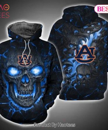 Auburn Tigers Skull Art 3D Hoodie Auburn Tigers Fans Gift