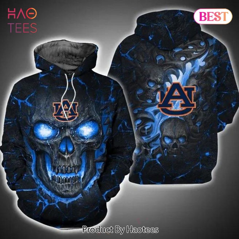Auburn Tigers Skull Art 3D Hoodie Auburn Tigers Fans Gift