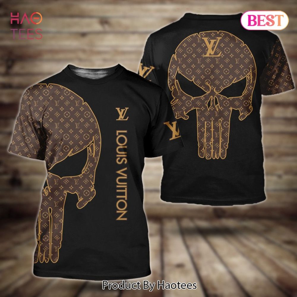 Louis Vuitton Unique Skull Brand 3D T-Shirt Limited Edition