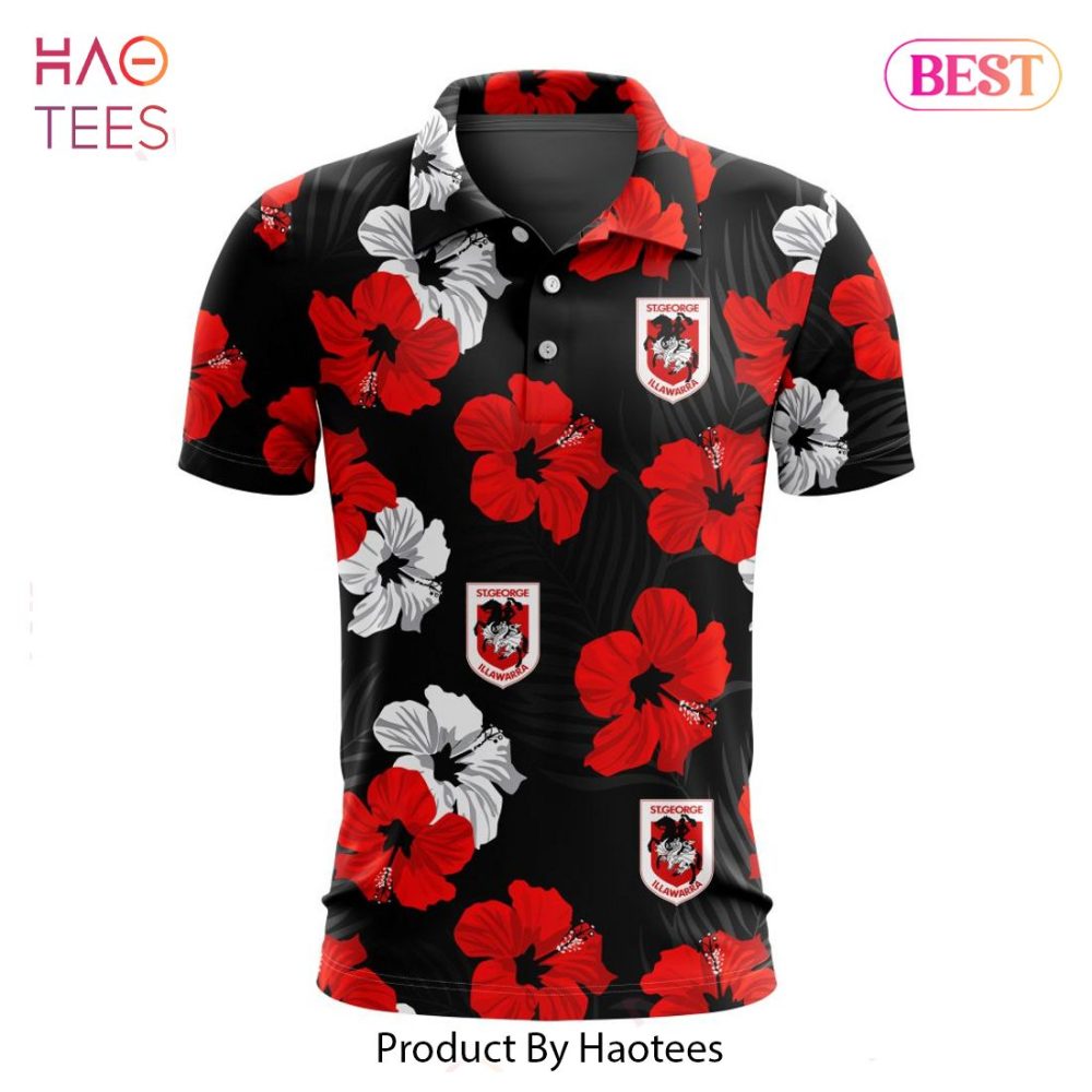 Nrl St. George Illawarra Dragons Special Aloha Golf Polo Design