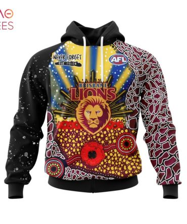 Afl Brisbane Lions, Specialized Anzac Jersey Concepts 3D Hoodie