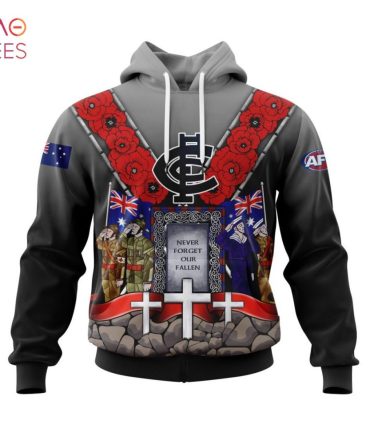 Afl Carlton Football Club, Specialized 2022 Anzac Jersey Concepts 3D Hoodie