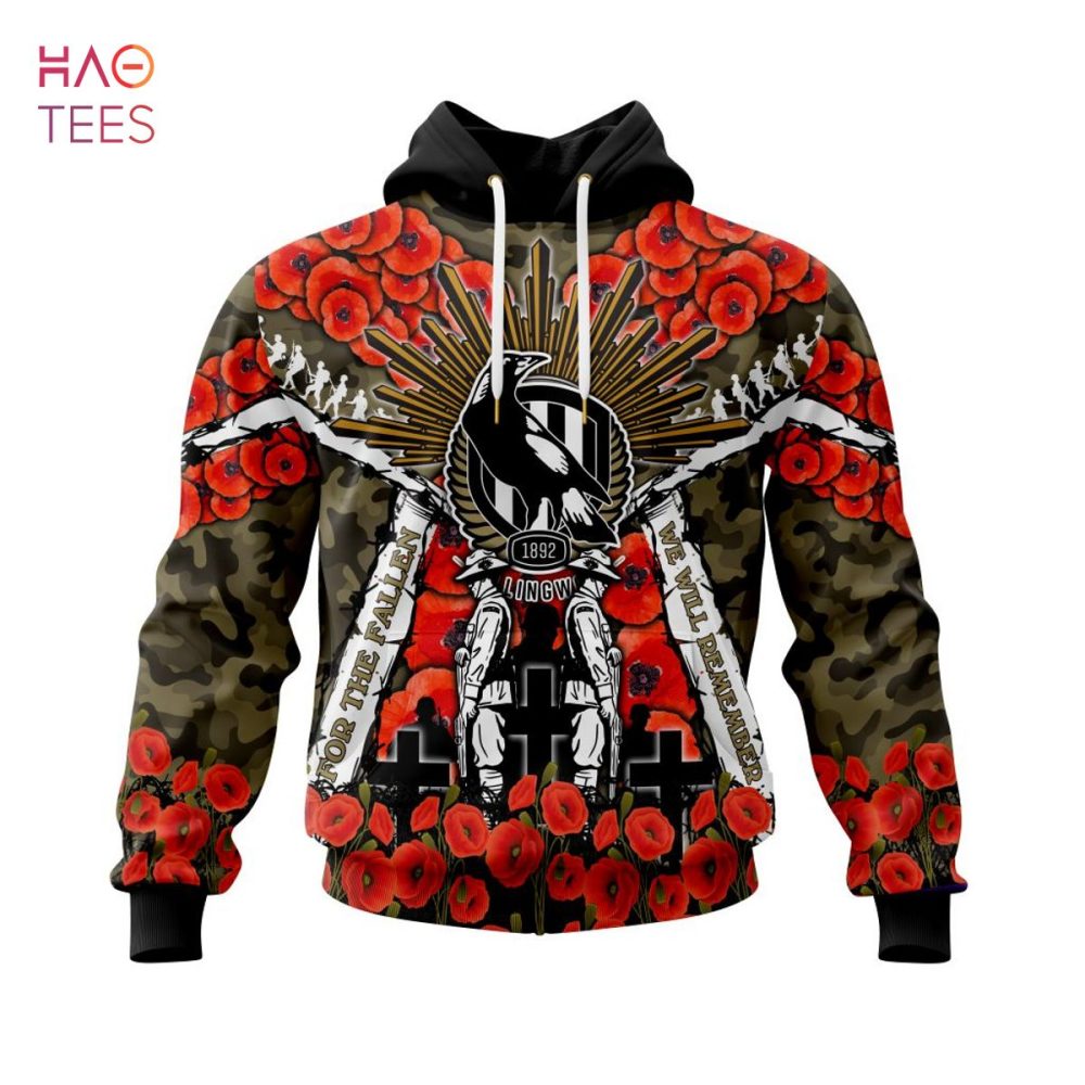 Afl Collingwood Football Club, Specialized 2022 Anzac Jersey Concepts 3D Hoodie Limited Edition