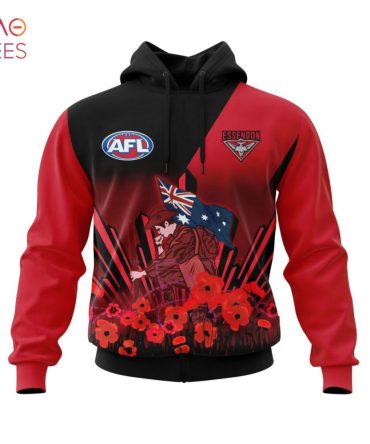 Afl Essendon Football Club, Specialized 2022 Anzac Jersey Concepts 3D Hoodie