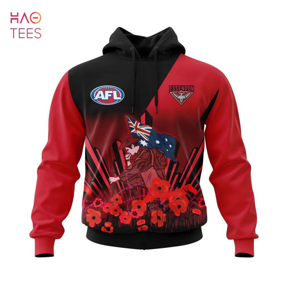 Afl Essendon Football Club, Specialized 2022 Anzac Jersey Concepts 3D Hoodie