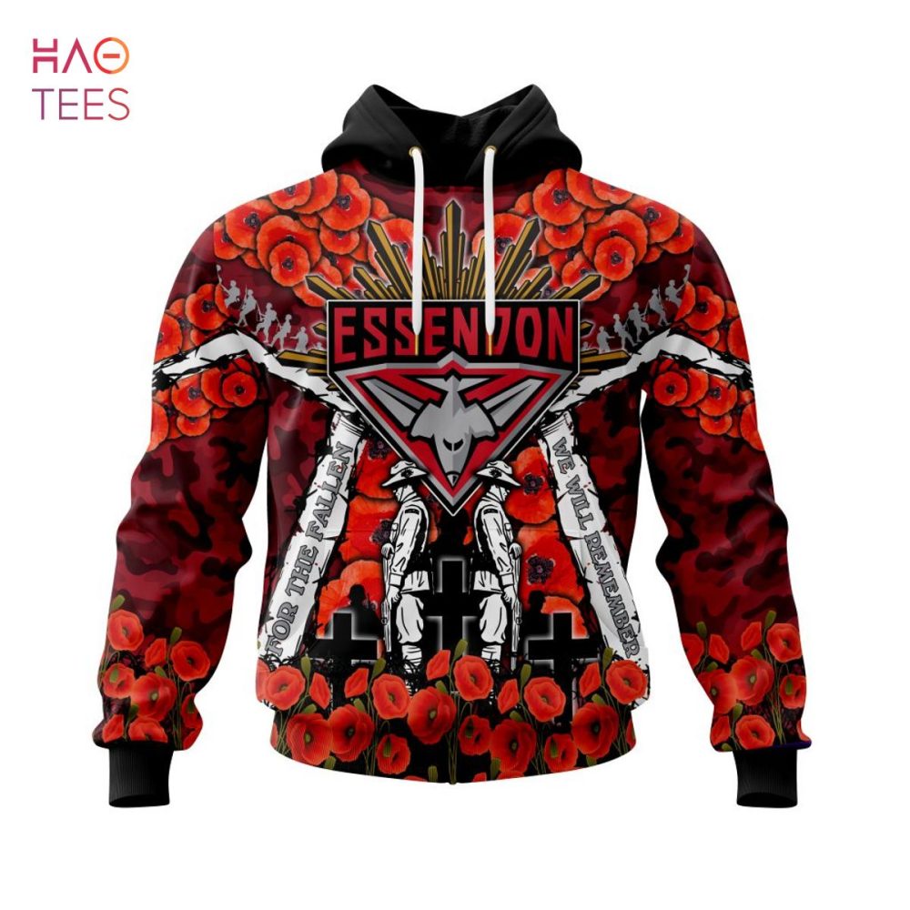 Afl Essendon Football Club, Specialized 2022 Anzac Jersey Concepts 3D Hoodie Limited Edition