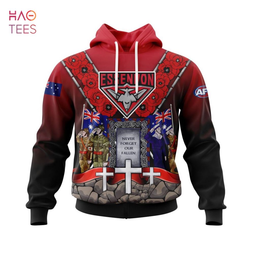 Afl Essendon Football Club, Specialized 2022 Anzac Jersey Concepts 3D Hoodie Pod Design