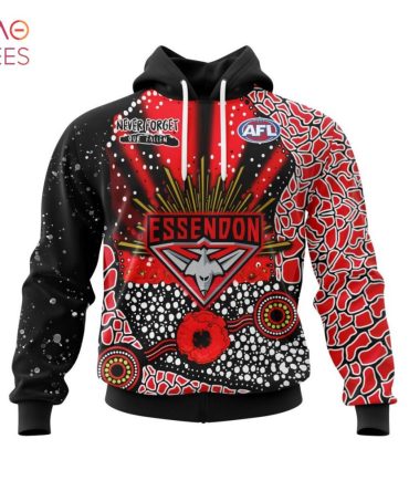 Afl Essendon Football Club, Specialized Anzac Jersey Concepts 3D Hoodie
