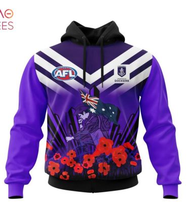 Afl Fremantle Dockers, Specialized 2022 Anzac Jersey Concepts 3D Hoodie