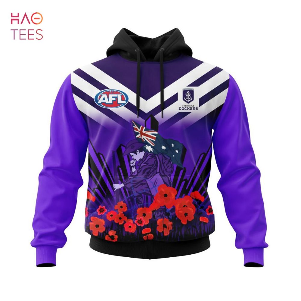 Afl Fremantle Dockers, Specialized 2022 Anzac Jersey Concepts 3D Hoodie