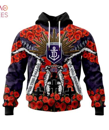Afl Fremantle Dockers, Specialized 2022 Anzac Jersey Concepts 3D Hoodie Pod Design