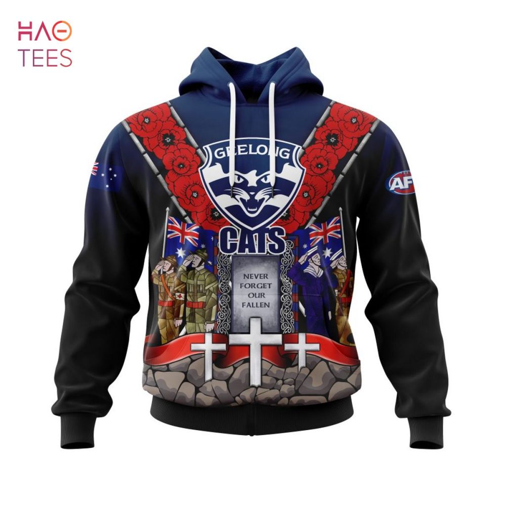 Afl Geelong Football Club, Specialized 2022 Anzac Jersey Concepts 3D Hoodie - Limited Edition