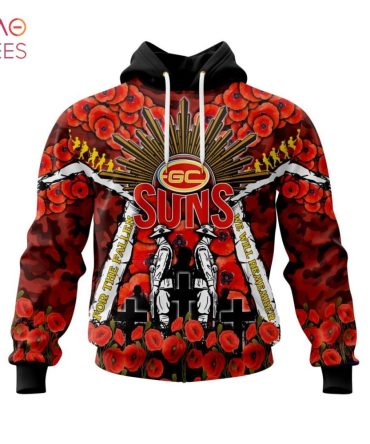 Afl Gold Coast Football Club, Specialized 2022 Anzac Jersey Concepts 3D Hoodie Pod Design