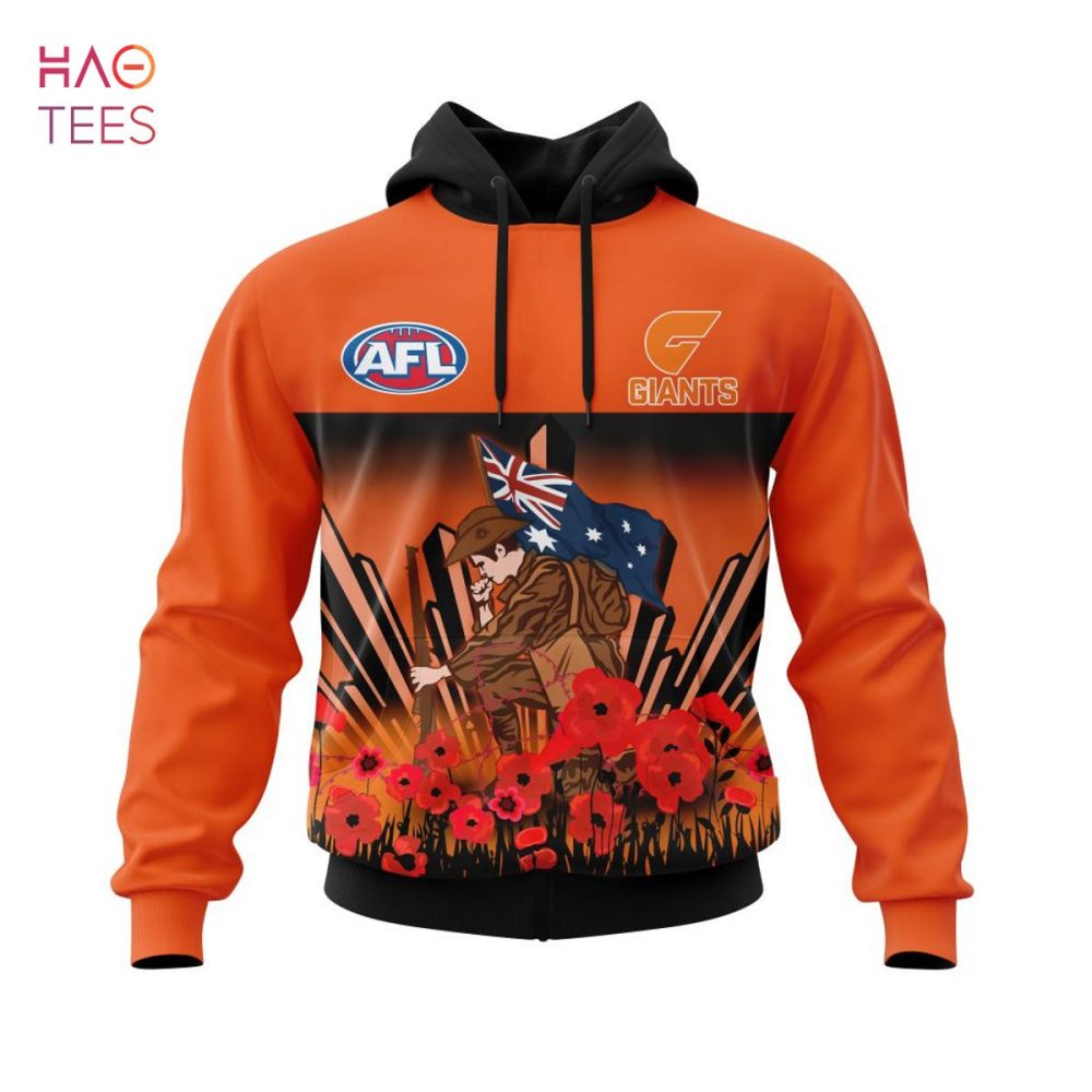 Afl Greater Western Sydney Giants, Specialized 2022 Anzac Jersey Concepts 3D Hoodie