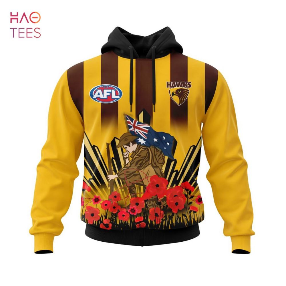 Afl Hawthorn Football Club, Specialized 2022 Anzac Jersey Concepts 3D Hoodie
