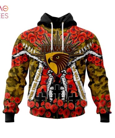 Afl Hawthorn Football Club, Specialized 2022 Anzac Jersey Concepts 3D Hoodie Pod Design