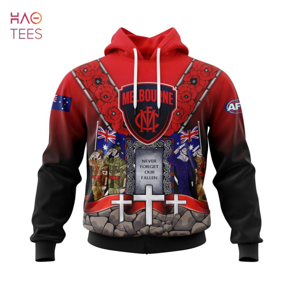 Afl Melbourne Football Club, Specialized 2022 Anzac Jersey Concepts 3D Hoodie Trend