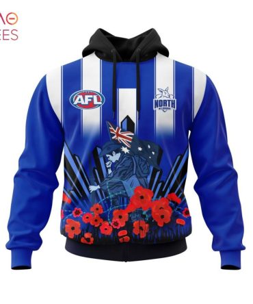 Afl North Melbourne Football Club, Specialized 2022 Anzac Jersey Concepts 3D Hoodie
