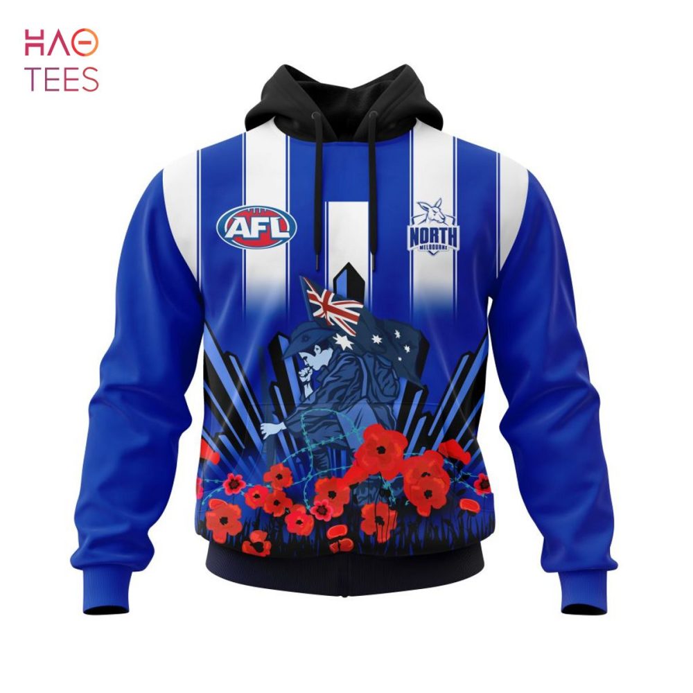 Afl North Melbourne Football Club, Specialized 2022 Anzac Jersey Concepts 3D Hoodie