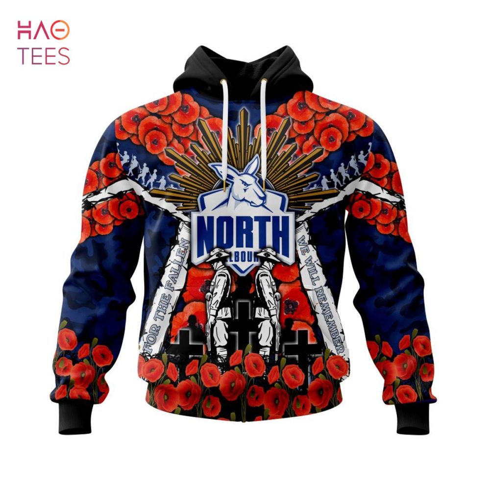 Afl North Melbourne Football Club, Specialized 2022 Anzac Jersey Concepts 3D Hoodie Limited Edition