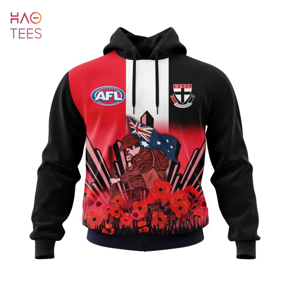 Afl St Kilda Football Club, Specialized 2022 Anzac Jersey Concepts 3D Hoodie