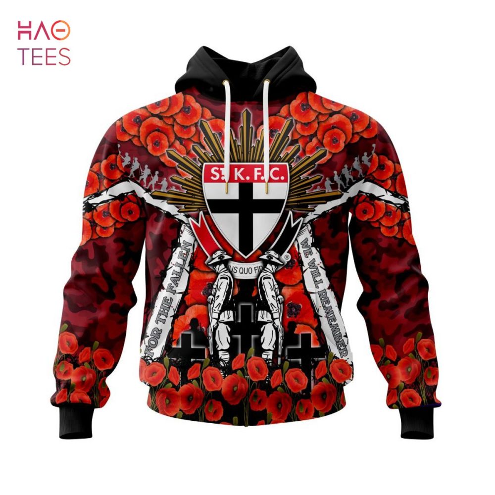 Afl St Kilda Football Club, Specialized 2022 Anzac Jersey Concepts 3D Hoodie Limited Edition