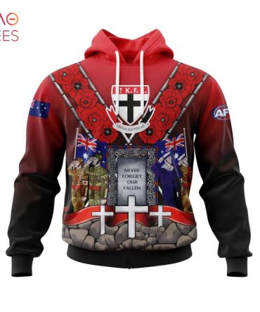 Afl St Kilda Football Club, Specialized 2022 Anzac Jersey Concepts 3D Hoodie Pod Design