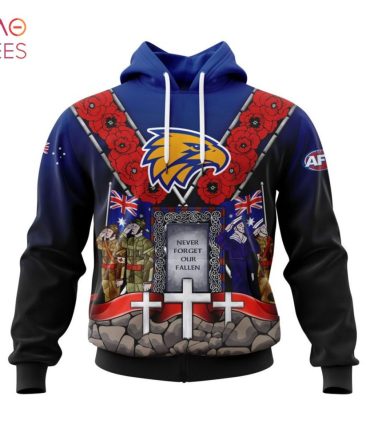 Afl West Coast Eagles, Specialized 2022 Anzac Jersey Concepts 3D Hoodie Pod Design
