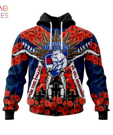 Afl Western Bulldogs, Specialized 2022 Anzac Jersey Concepts 3D Hoodie Pod Design