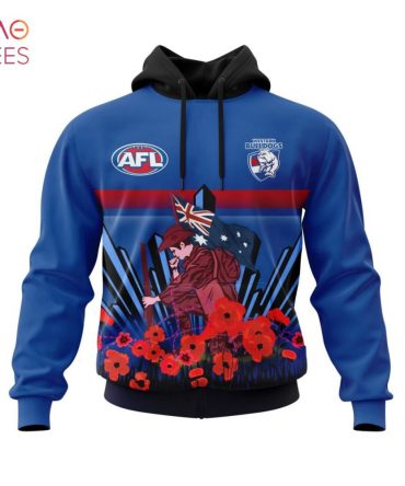 Afl Western Bulldogs, Specialized 2022 Anzac Jersey Concepts 3D Hoodie