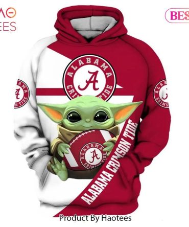 Alabama Crimson Tide Yoda Baby Yoda Star Wars 3D Hoodie Ncaa Basketball Gifts