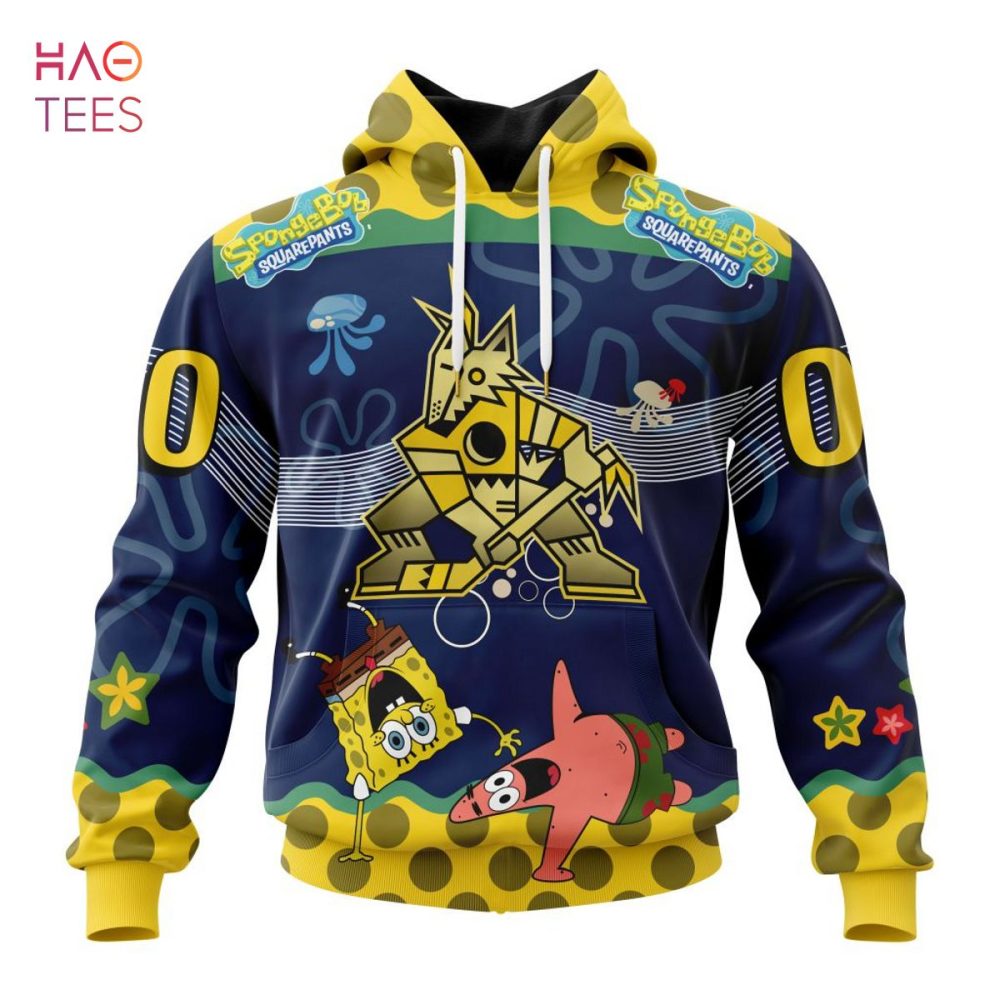 Arizona Coyotes, Specialized Jersey With Spongebob 3D Hoodie
