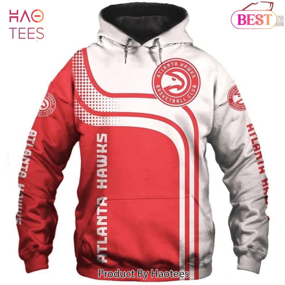 Atlanta Hawks 3D Hoodie Zippered Atlanta Hawks Graphic Printed
