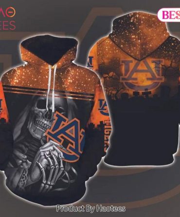 Auburn Tigers Skull Death Halloween 3D Hoodie Auburn Tigers
