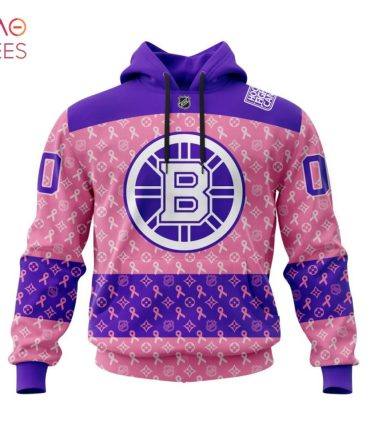 Boston Bruins, Fights Cancer Jersey 3D Hoodie