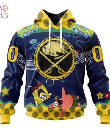 Buffalo Sabres, Specialized Jersey With Spongebob 3D Hoodie