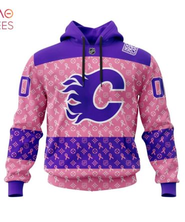 Calgary Flames, Fights Cancer Jersey 3D Hoodie