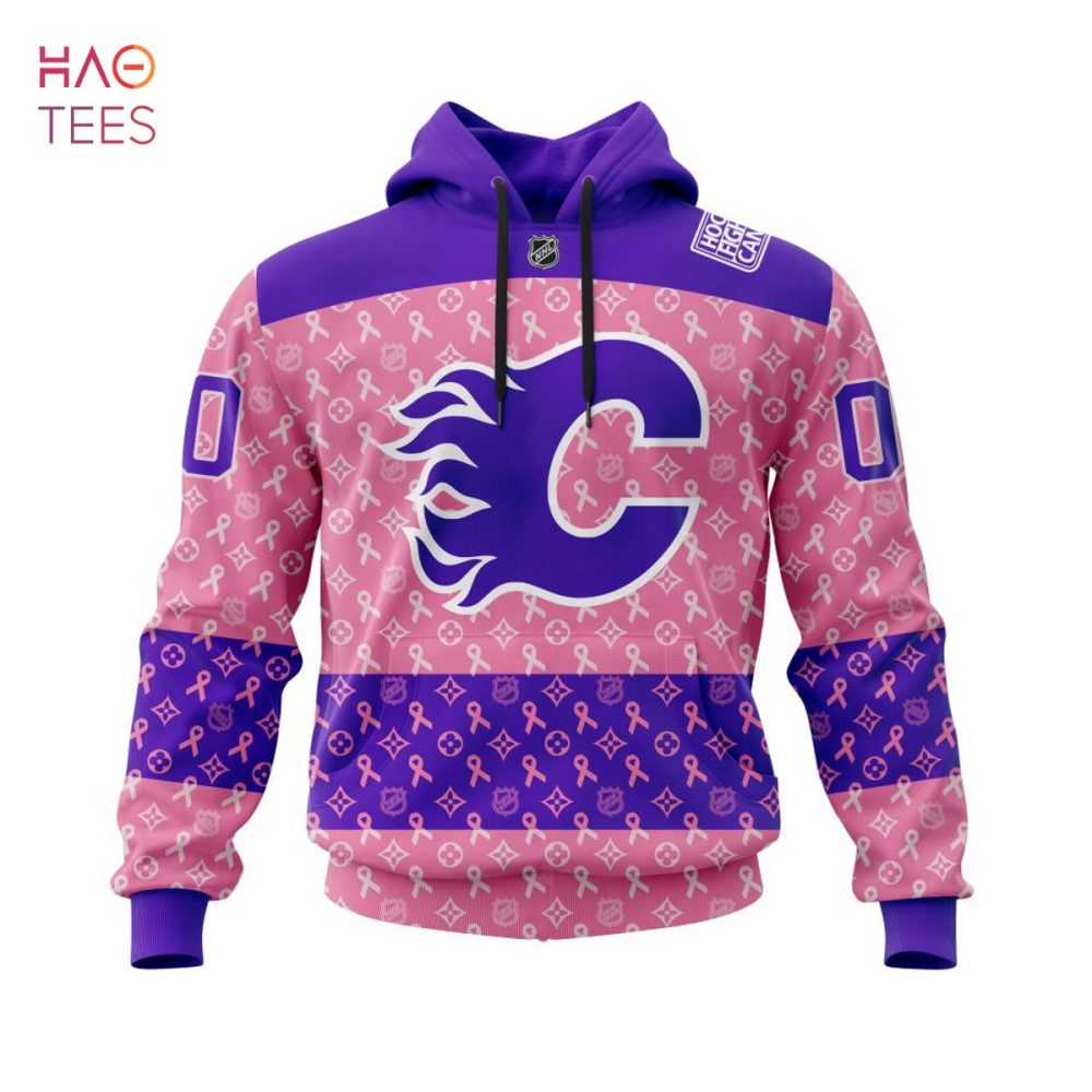 Calgary Flames, Fights Cancer Jersey 3D Hoodie