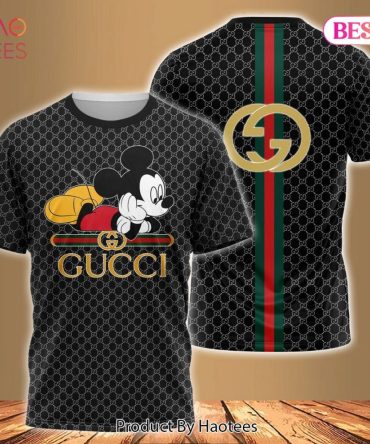 Gucci Mickey Mouse Brand 3D T-Shirt