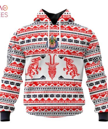 Liga Mx C.D. Guadalajara, Specialized Team Jersey With Aztec Design 3D Hoodie