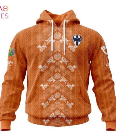 Liga Mx C.F. Monterrey, Specialized Team Jersey With Aztec Design 3D Hoodie