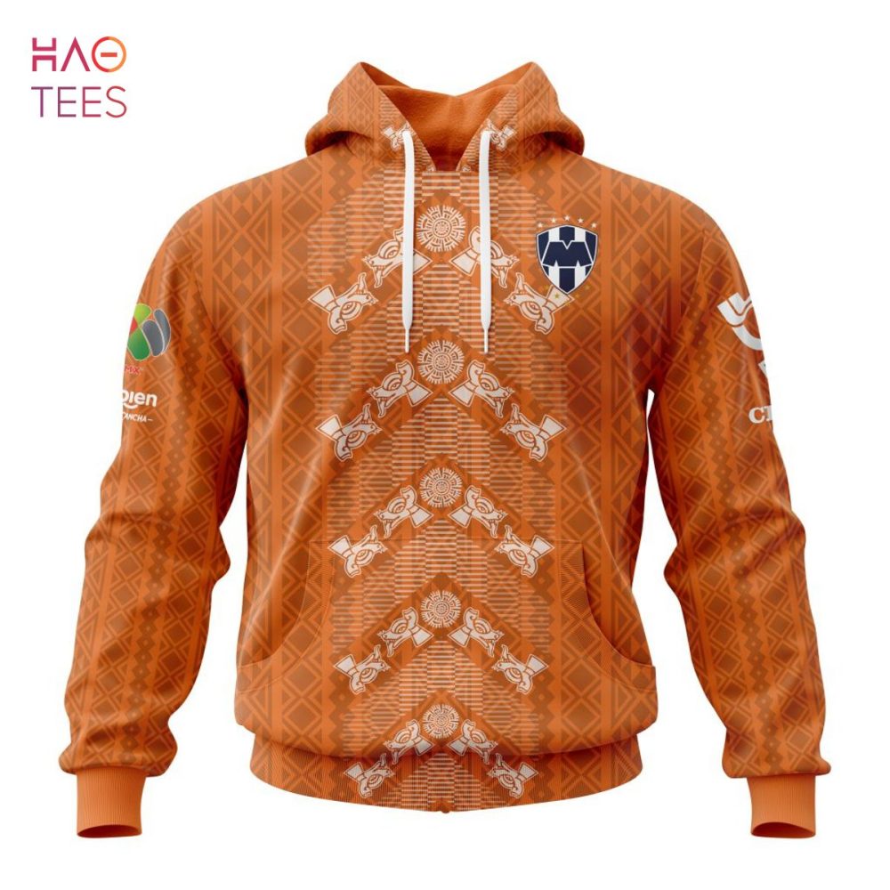 Liga Mx C.F. Monterrey, Specialized Team Jersey With Aztec Design 3D Hoodie