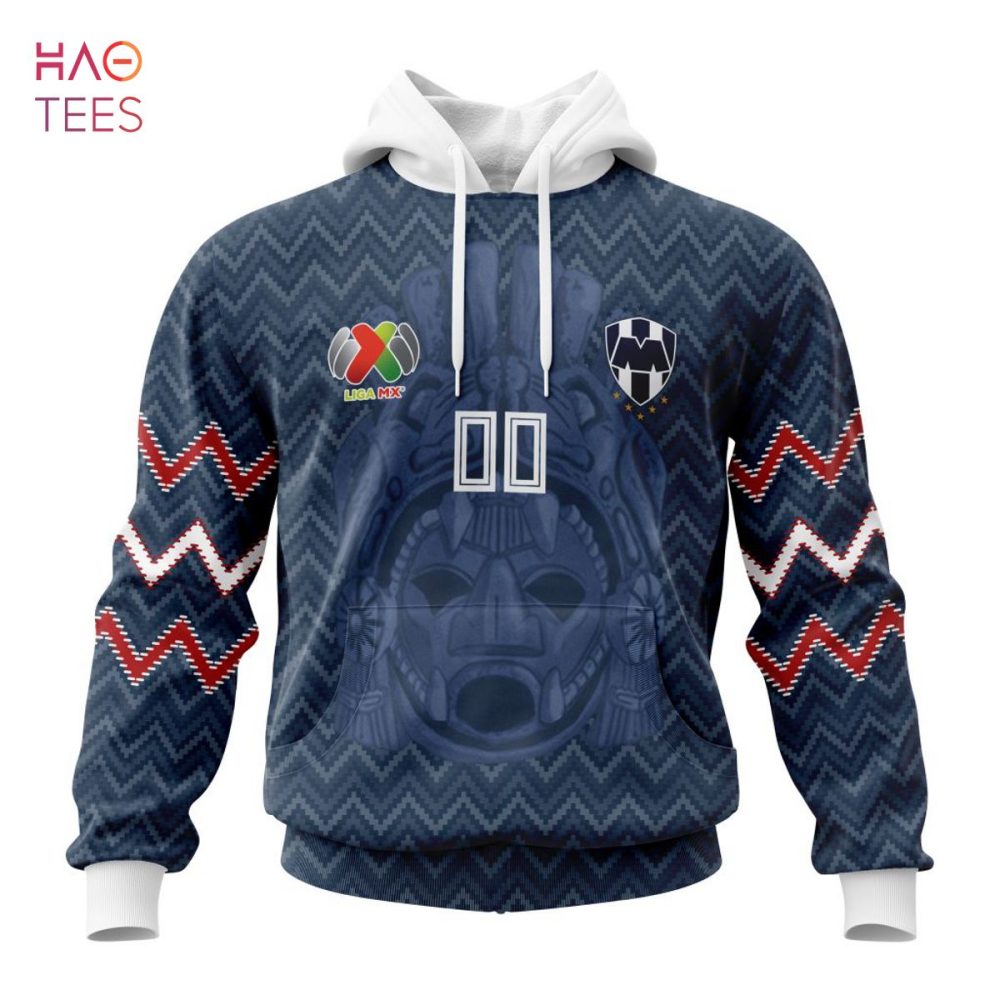 Liga Mx C.F. Monterrey, Specialized Team Jersey With Maya Design 3D Hoodie