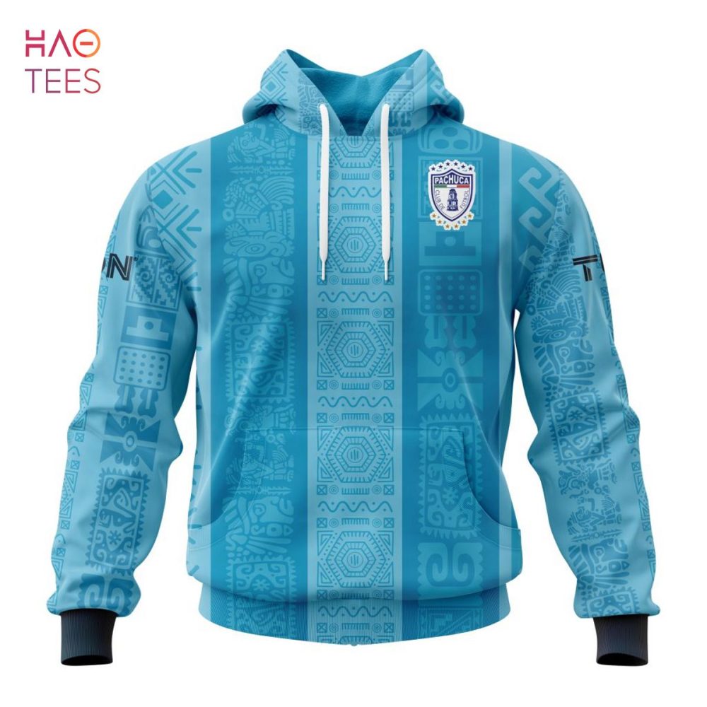 Liga Mx C.F. Pachuca, Specialized Team Jersey With Aztec Design 3D Hoodie